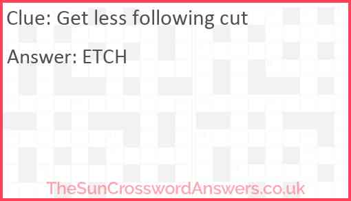 Get less following cut Answer