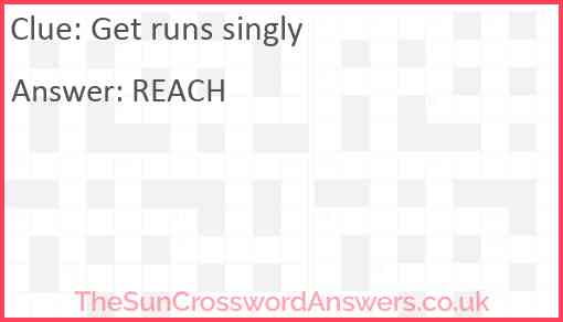 Get runs singly Answer