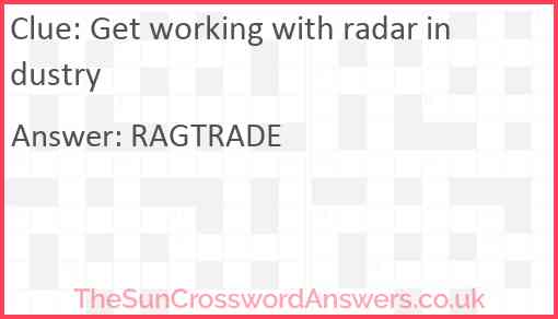 Get working with radar industry Answer