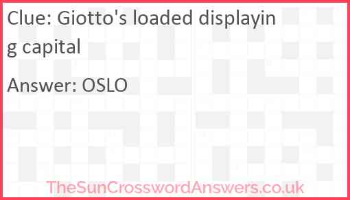 Giotto's loaded displaying capital Answer