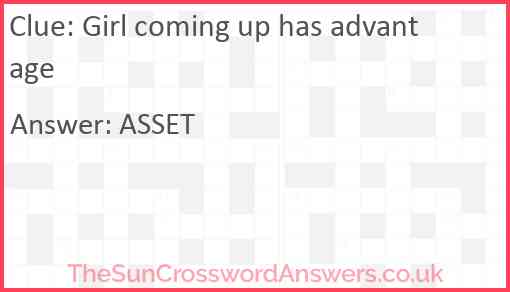 Girl coming up has advantage Answer
