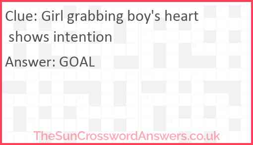 Girl grabbing boy's heart shows intention Answer