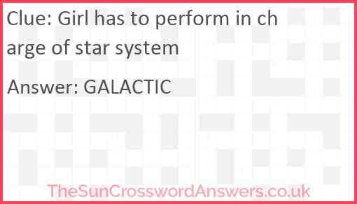 Girl has to perform in charge of star system Answer