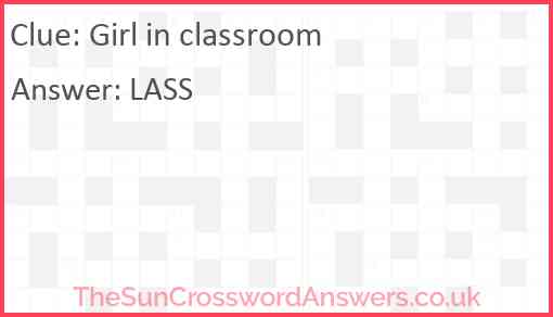 Girl in classroom Answer
