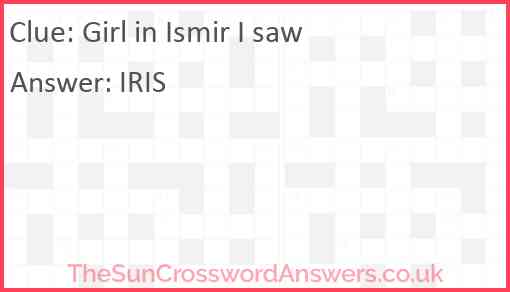 Girl in Ismir I saw Answer