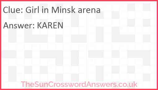Girl in Minsk arena Answer