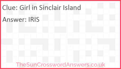 Girl in Sinclair Island Answer