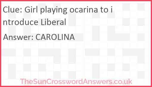 Girl playing ocarina to introduce Liberal Answer