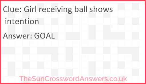 Girl receiving ball shows intention Answer