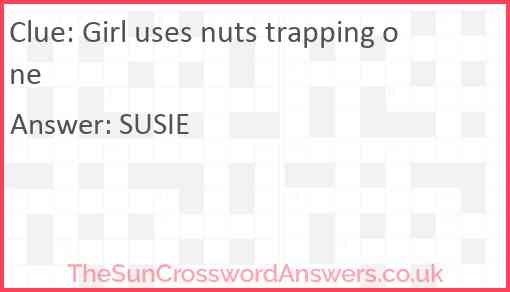 Girl uses nuts trapping one Answer