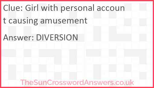 Girl with personal account causing amusement Answer