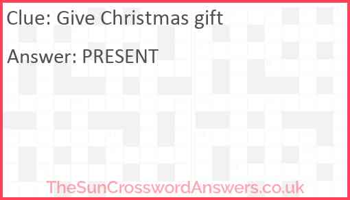 Give Christmas gift Answer