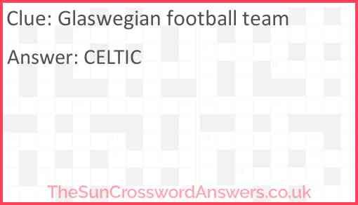 Glaswegian football team Answer