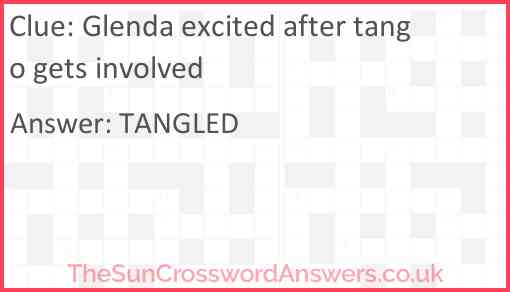 Glenda excited after tango gets involved Answer