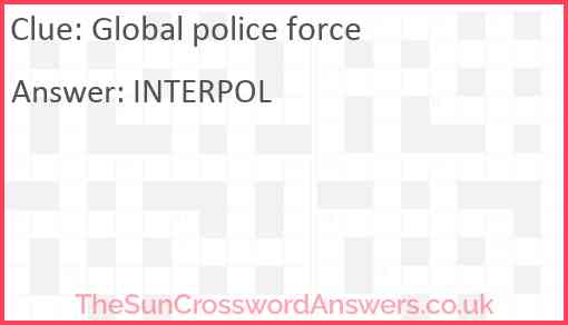 Global police force Answer