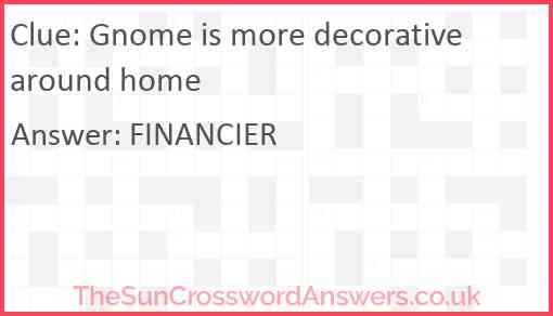 Gnome is more decorative around home Answer
