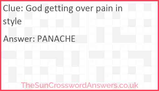 God getting over pain in style Answer