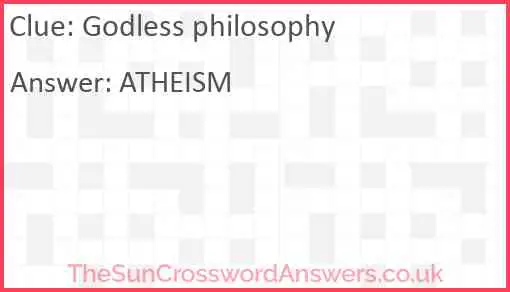Godless philosophy Answer