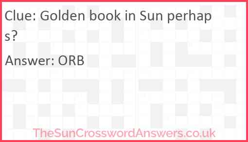 Golden book in Sun perhaps? Answer
