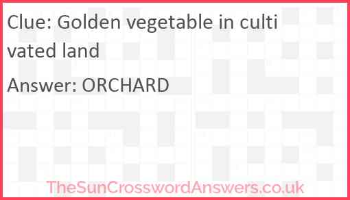 Golden vegetable in cultivated land Answer