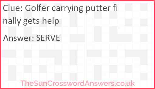 Golfer carrying putter finally gets help Answer