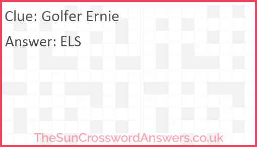 Golfer Ernie Answer