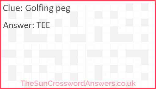 Golfing peg Answer
