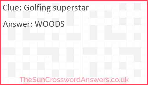 Golfing superstar Answer