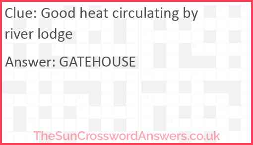 Good heat circulating by river lodge Answer
