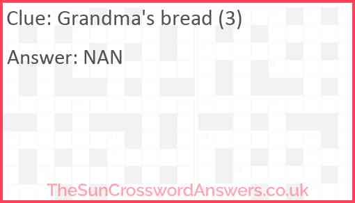 Grandma's bread (3) Answer