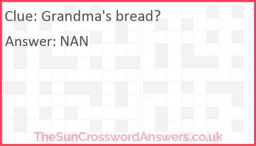 Grandma's bread Answer