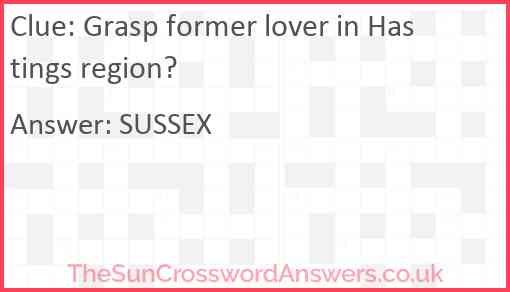 Grasp former lover in Hastings region? Answer