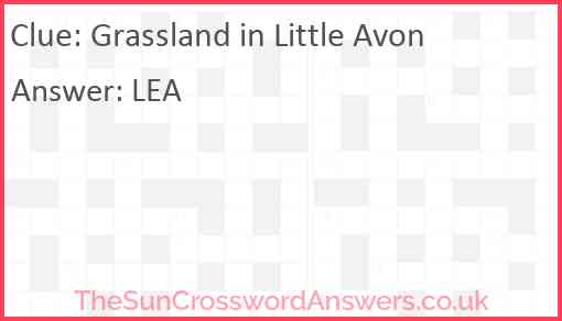 Grassland in Little Avon Answer
