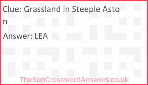Grassland in Steeple Aston Answer