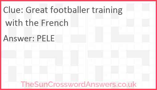 Great footballer training with the French Answer