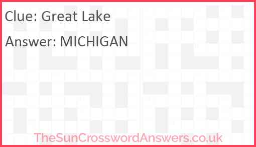 Great Lake Answer
