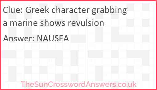 Greek character grabbing a marine shows revulsion Answer