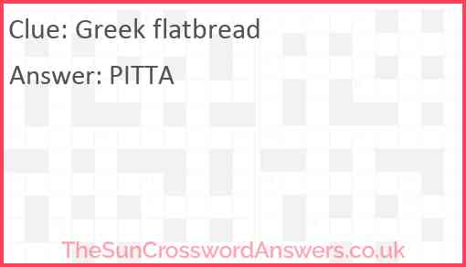Greek flatbread Answer