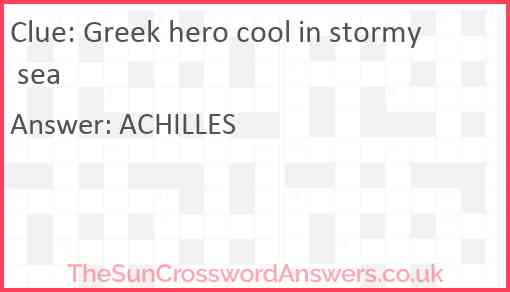 Greek hero cool in stormy sea Answer