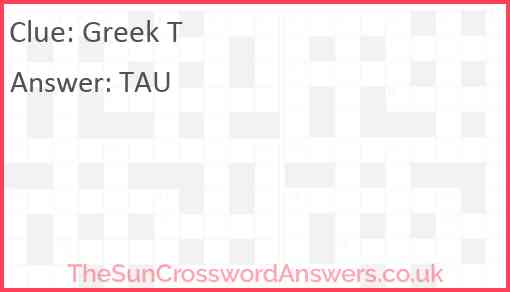 Greek T Answer