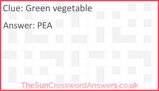 Green vegetable Answer