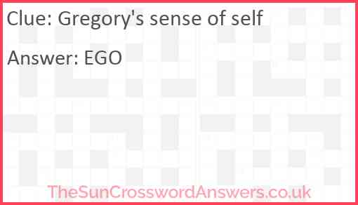 Gregory's sense of self Answer