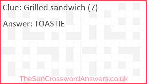 Grilled sandwich (7) Answer