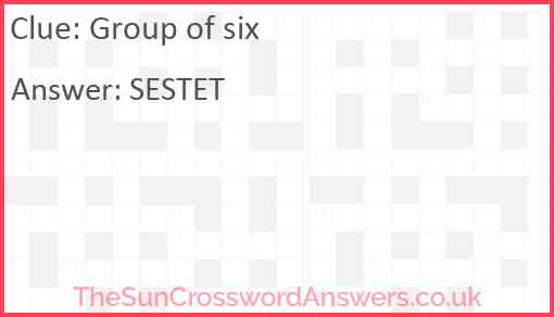 Group of six Answer