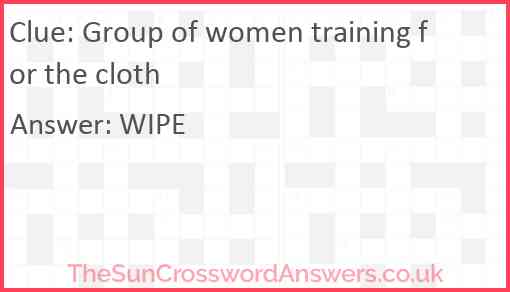 Group of women training for the cloth Answer