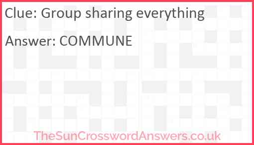 Group sharing everything Answer