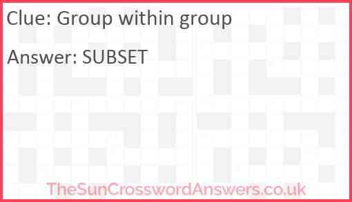 Group within group Answer