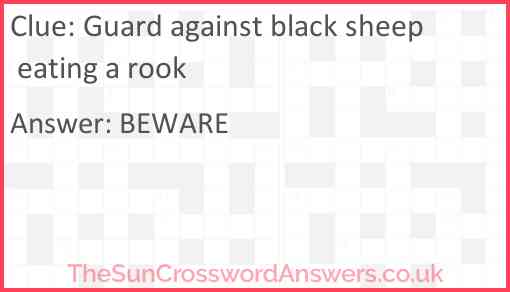 Guard against black sheep eating a rook Answer