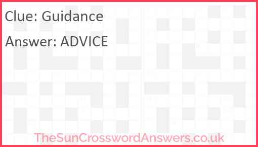 Guidance Answer