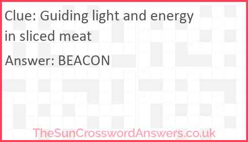 Guiding light and energy in sliced meat Answer